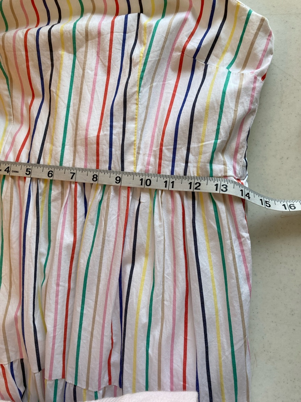 J. Crew White Multi-Color Stripe Tiered Sundress - Picture 8 of 9